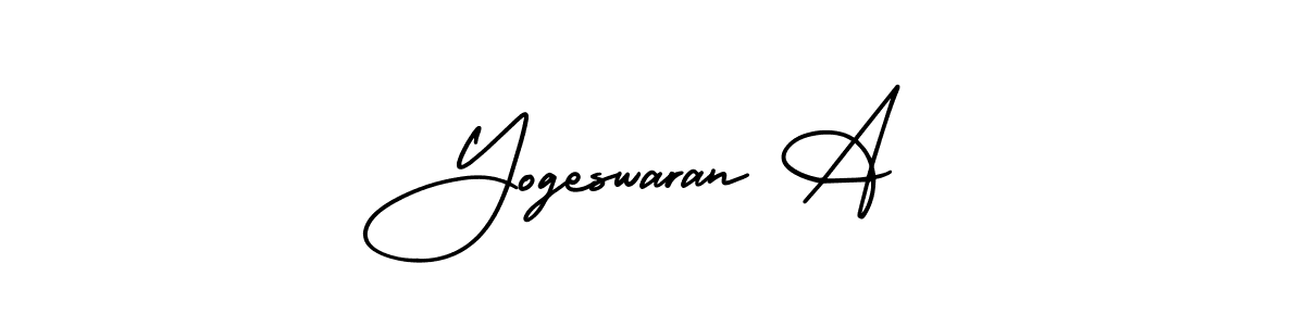 Also we have Yogeswaran A name is the best signature style. Create professional handwritten signature collection using AmerikaSignatureDemo-Regular autograph style. Yogeswaran A signature style 3 images and pictures png