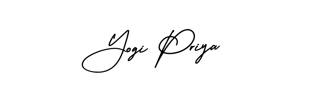 It looks lik you need a new signature style for name Yogi Priya. Design unique handwritten (AmerikaSignatureDemo-Regular) signature with our free signature maker in just a few clicks. Yogi Priya signature style 3 images and pictures png