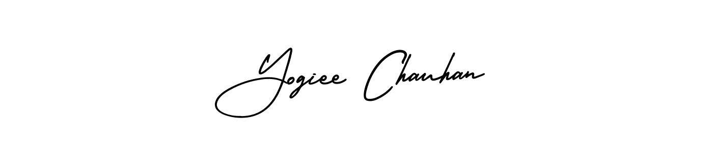 Make a beautiful signature design for name Yogiee Chauhan. With this signature (AmerikaSignatureDemo-Regular) style, you can create a handwritten signature for free. Yogiee Chauhan signature style 3 images and pictures png