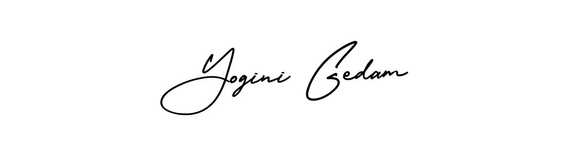 AmerikaSignatureDemo-Regular is a professional signature style that is perfect for those who want to add a touch of class to their signature. It is also a great choice for those who want to make their signature more unique. Get Yogini Gedam name to fancy signature for free. Yogini Gedam signature style 3 images and pictures png