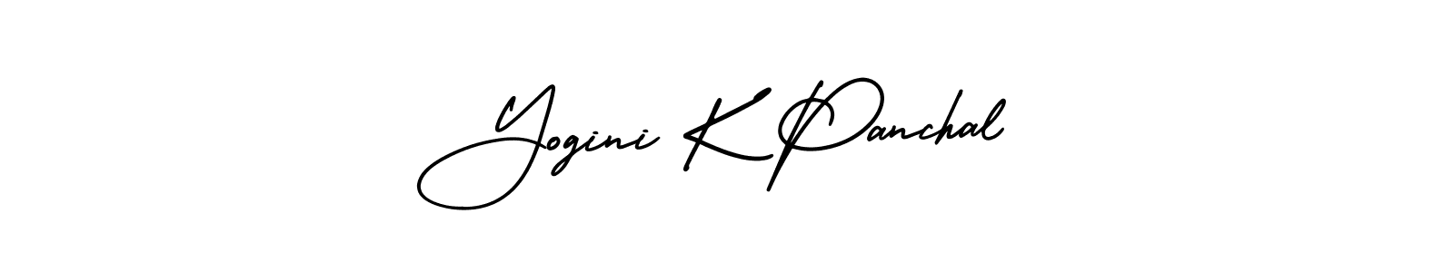 How to make Yogini K Panchal signature? AmerikaSignatureDemo-Regular is a professional autograph style. Create handwritten signature for Yogini K Panchal name. Yogini K Panchal signature style 3 images and pictures png