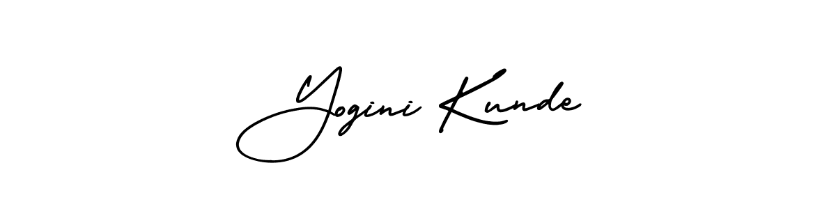 This is the best signature style for the Yogini Kunde name. Also you like these signature font (AmerikaSignatureDemo-Regular). Mix name signature. Yogini Kunde signature style 3 images and pictures png