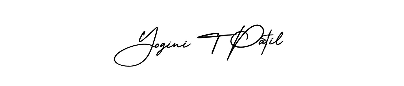 This is the best signature style for the Yogini T Patil name. Also you like these signature font (AmerikaSignatureDemo-Regular). Mix name signature. Yogini T Patil signature style 3 images and pictures png