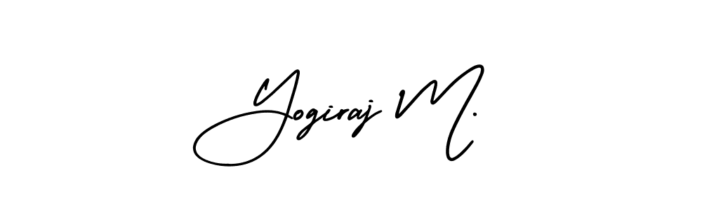 How to make Yogiraj M. name signature. Use AmerikaSignatureDemo-Regular style for creating short signs online. This is the latest handwritten sign. Yogiraj M. signature style 3 images and pictures png