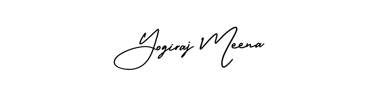 This is the best signature style for the Yogiraj Meena name. Also you like these signature font (AmerikaSignatureDemo-Regular). Mix name signature. Yogiraj Meena signature style 3 images and pictures png