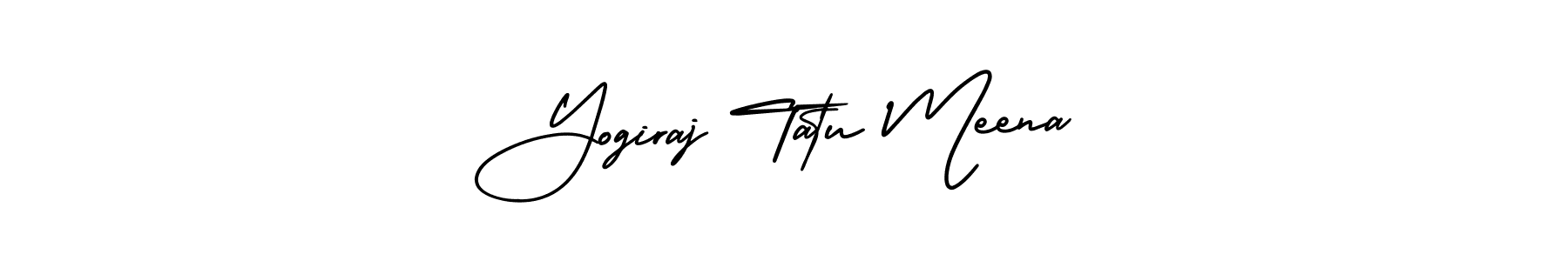How to make Yogiraj Tatu Meena signature? AmerikaSignatureDemo-Regular is a professional autograph style. Create handwritten signature for Yogiraj Tatu Meena name. Yogiraj Tatu Meena signature style 3 images and pictures png