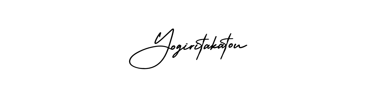 Yogiritakatou stylish signature style. Best Handwritten Sign (AmerikaSignatureDemo-Regular) for my name. Handwritten Signature Collection Ideas for my name Yogiritakatou. Yogiritakatou signature style 3 images and pictures png