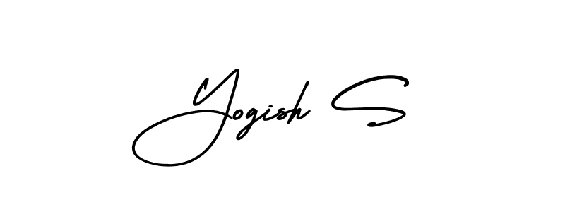 Make a short Yogish S signature style. Manage your documents anywhere anytime using AmerikaSignatureDemo-Regular. Create and add eSignatures, submit forms, share and send files easily. Yogish S signature style 3 images and pictures png
