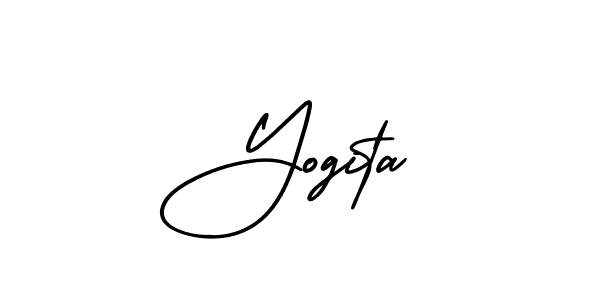 Yogita stylish signature style. Best Handwritten Sign (AmerikaSignatureDemo-Regular) for my name. Handwritten Signature Collection Ideas for my name Yogita. Yogita signature style 3 images and pictures png