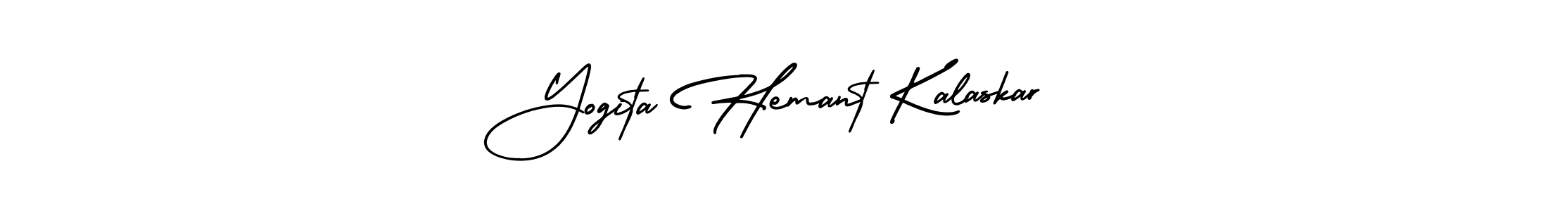 The best way (AmerikaSignatureDemo-Regular) to make a short signature is to pick only two or three words in your name. The name Yogita Hemant Kalaskar include a total of six letters. For converting this name. Yogita Hemant Kalaskar signature style 3 images and pictures png