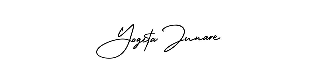 Use a signature maker to create a handwritten signature online. With this signature software, you can design (AmerikaSignatureDemo-Regular) your own signature for name Yogita Junare. Yogita Junare signature style 3 images and pictures png