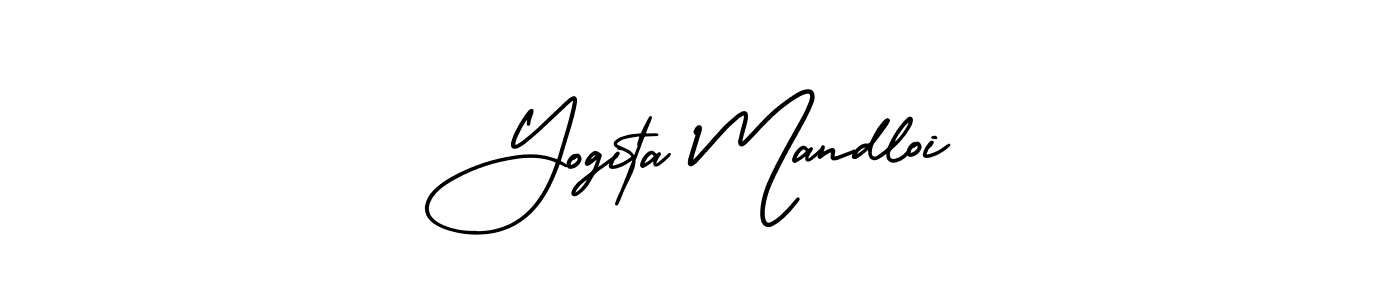AmerikaSignatureDemo-Regular is a professional signature style that is perfect for those who want to add a touch of class to their signature. It is also a great choice for those who want to make their signature more unique. Get Yogita Mandloi name to fancy signature for free. Yogita Mandloi signature style 3 images and pictures png