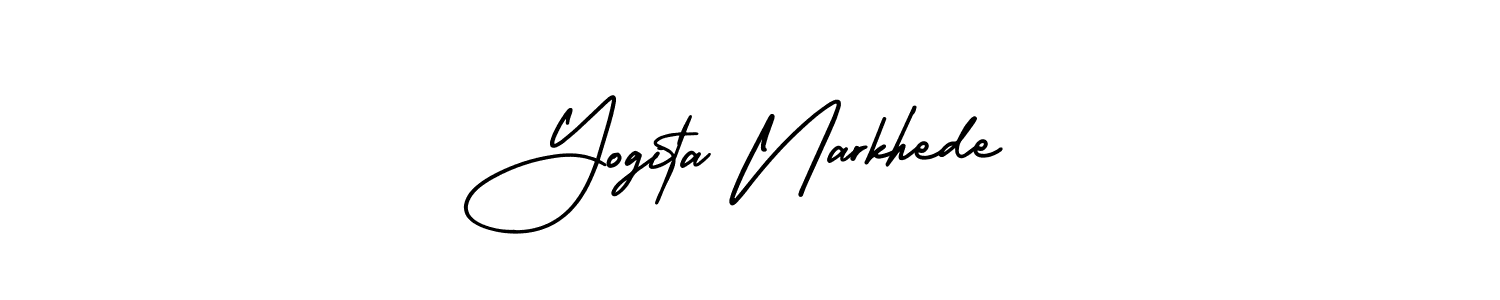 Yogita Narkhede stylish signature style. Best Handwritten Sign (AmerikaSignatureDemo-Regular) for my name. Handwritten Signature Collection Ideas for my name Yogita Narkhede. Yogita Narkhede signature style 3 images and pictures png