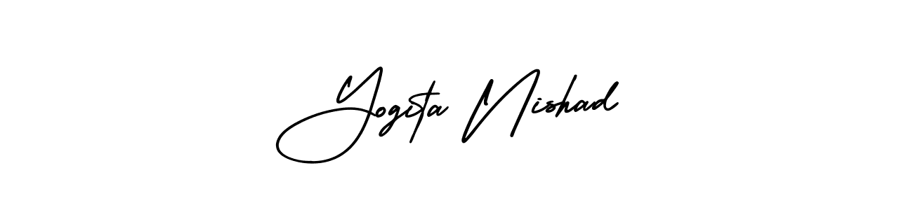 It looks lik you need a new signature style for name Yogita Nishad. Design unique handwritten (AmerikaSignatureDemo-Regular) signature with our free signature maker in just a few clicks. Yogita Nishad signature style 3 images and pictures png