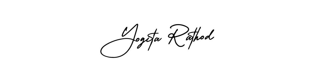 It looks lik you need a new signature style for name Yogita Rathod. Design unique handwritten (AmerikaSignatureDemo-Regular) signature with our free signature maker in just a few clicks. Yogita Rathod signature style 3 images and pictures png