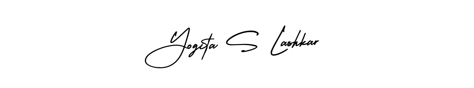 How to make Yogita S Lashkar signature? AmerikaSignatureDemo-Regular is a professional autograph style. Create handwritten signature for Yogita S Lashkar name. Yogita S Lashkar signature style 3 images and pictures png