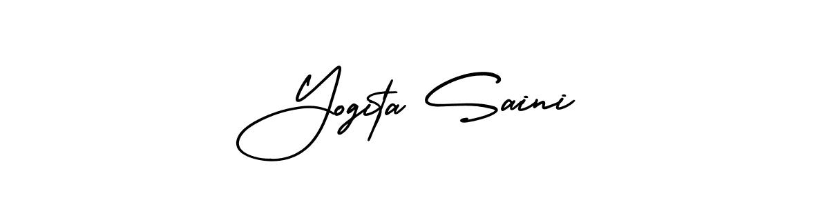 if you are searching for the best signature style for your name Yogita Saini. so please give up your signature search. here we have designed multiple signature styles  using AmerikaSignatureDemo-Regular. Yogita Saini signature style 3 images and pictures png