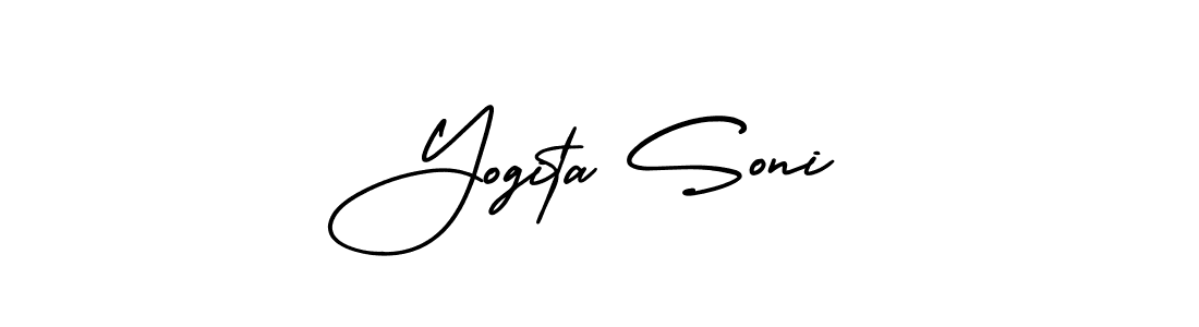 Yogita Soni stylish signature style. Best Handwritten Sign (AmerikaSignatureDemo-Regular) for my name. Handwritten Signature Collection Ideas for my name Yogita Soni. Yogita Soni signature style 3 images and pictures png