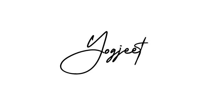 How to make Yogjeet name signature. Use AmerikaSignatureDemo-Regular style for creating short signs online. This is the latest handwritten sign. Yogjeet signature style 3 images and pictures png