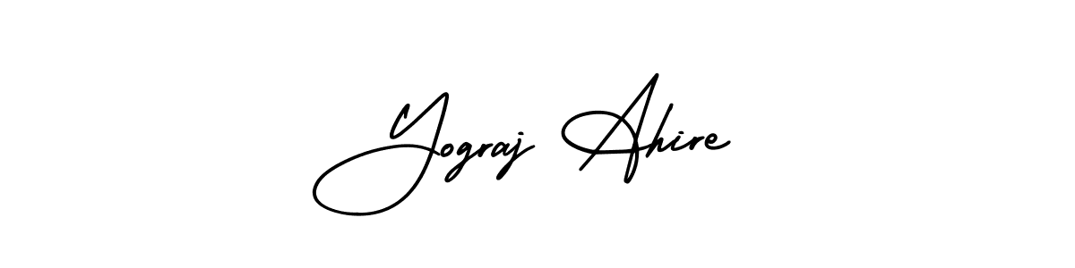 if you are searching for the best signature style for your name Yograj Ahire. so please give up your signature search. here we have designed multiple signature styles  using AmerikaSignatureDemo-Regular. Yograj Ahire signature style 3 images and pictures png