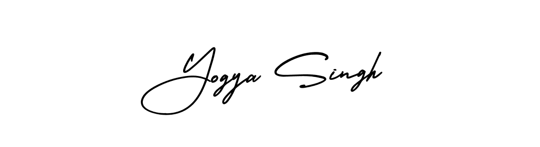 Yogya Singh stylish signature style. Best Handwritten Sign (AmerikaSignatureDemo-Regular) for my name. Handwritten Signature Collection Ideas for my name Yogya Singh. Yogya Singh signature style 3 images and pictures png