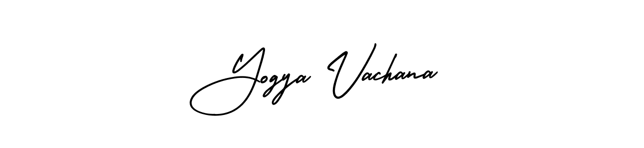 It looks lik you need a new signature style for name Yogya Vachana. Design unique handwritten (AmerikaSignatureDemo-Regular) signature with our free signature maker in just a few clicks. Yogya Vachana signature style 3 images and pictures png