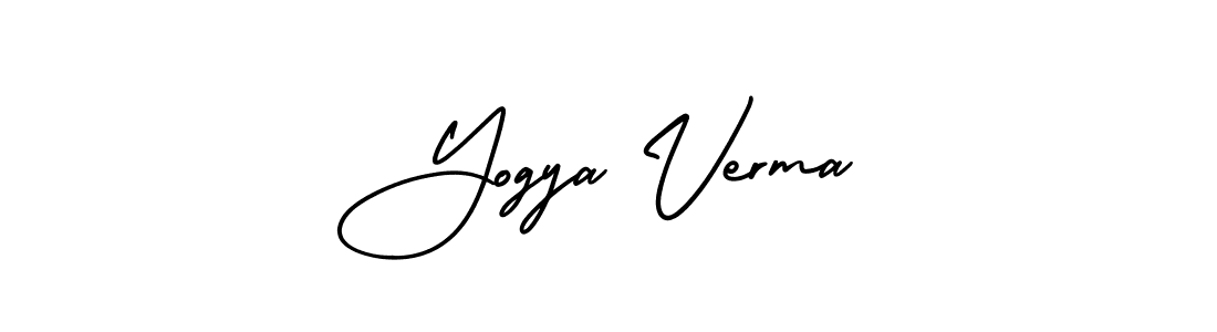 Yogya Verma stylish signature style. Best Handwritten Sign (AmerikaSignatureDemo-Regular) for my name. Handwritten Signature Collection Ideas for my name Yogya Verma. Yogya Verma signature style 3 images and pictures png