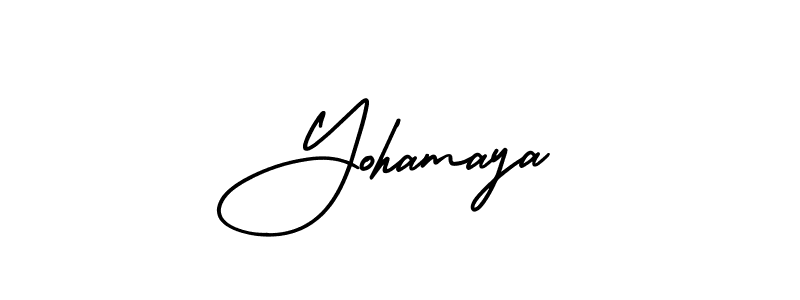 AmerikaSignatureDemo-Regular is a professional signature style that is perfect for those who want to add a touch of class to their signature. It is also a great choice for those who want to make their signature more unique. Get Yohamaya name to fancy signature for free. Yohamaya signature style 3 images and pictures png