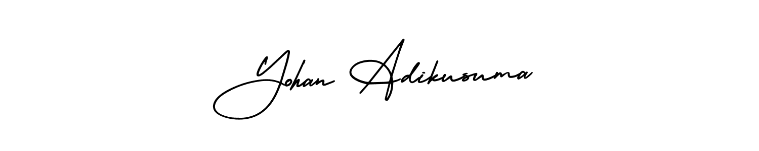 You should practise on your own different ways (AmerikaSignatureDemo-Regular) to write your name (Yohan Adikusuma) in signature. don't let someone else do it for you. Yohan Adikusuma signature style 3 images and pictures png