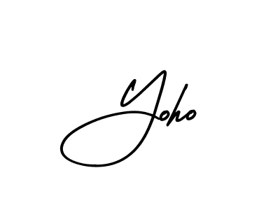 It looks lik you need a new signature style for name Yoho. Design unique handwritten (AmerikaSignatureDemo-Regular) signature with our free signature maker in just a few clicks. Yoho signature style 3 images and pictures png