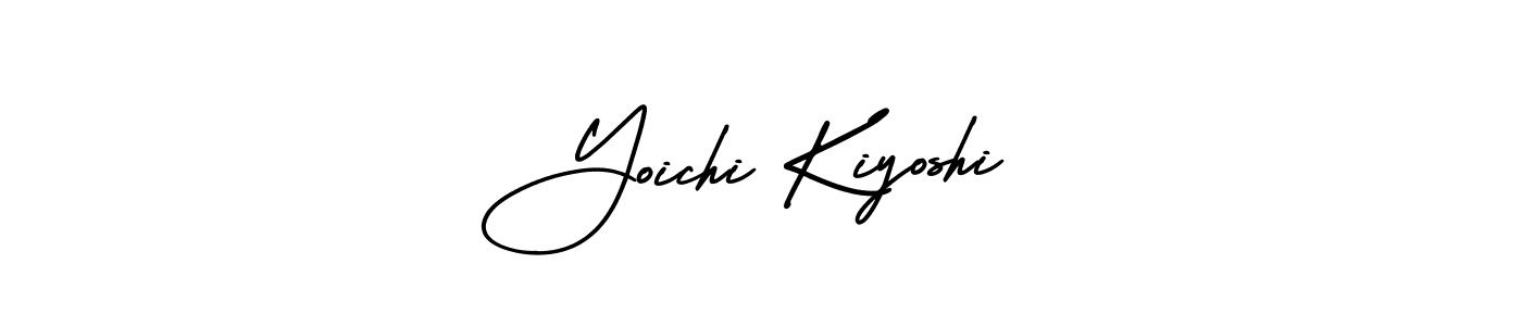 This is the best signature style for the Yoichi Kiyoshi name. Also you like these signature font (AmerikaSignatureDemo-Regular). Mix name signature. Yoichi Kiyoshi signature style 3 images and pictures png