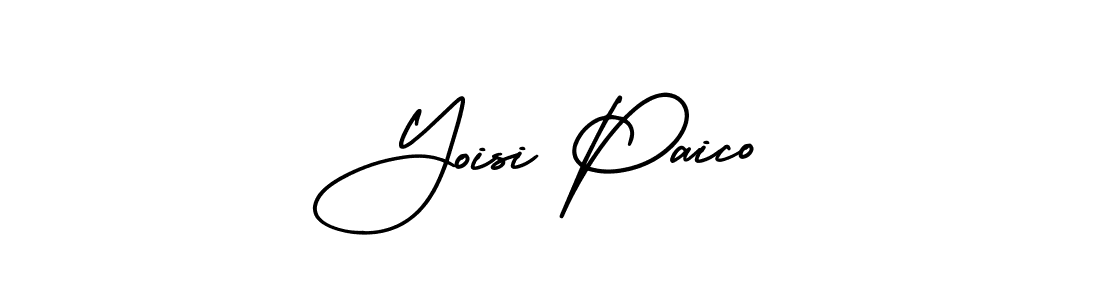 You should practise on your own different ways (AmerikaSignatureDemo-Regular) to write your name (Yoisi Paico) in signature. don't let someone else do it for you. Yoisi Paico signature style 3 images and pictures png