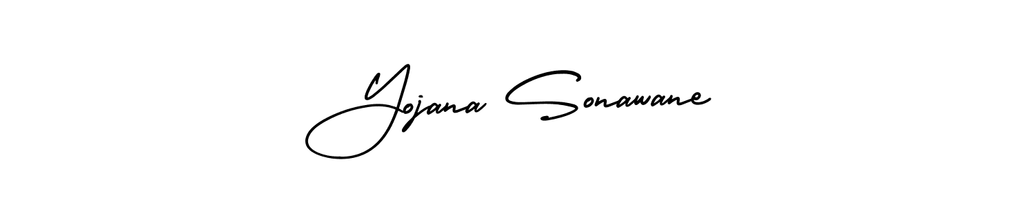 How to make Yojana Sonawane name signature. Use AmerikaSignatureDemo-Regular style for creating short signs online. This is the latest handwritten sign. Yojana Sonawane signature style 3 images and pictures png