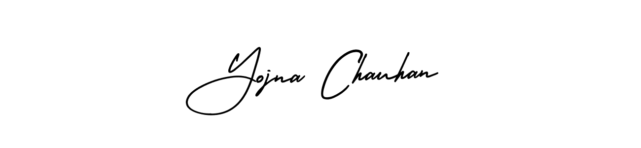 The best way (AmerikaSignatureDemo-Regular) to make a short signature is to pick only two or three words in your name. The name Yojna Chauhan include a total of six letters. For converting this name. Yojna Chauhan signature style 3 images and pictures png