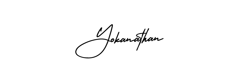 Make a beautiful signature design for name Yokanathan. With this signature (AmerikaSignatureDemo-Regular) style, you can create a handwritten signature for free. Yokanathan signature style 3 images and pictures png