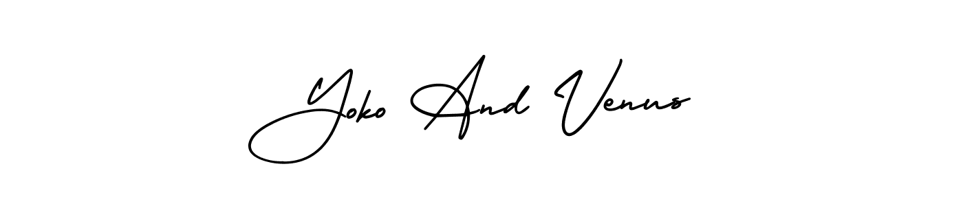 Make a short Yoko And Venus signature style. Manage your documents anywhere anytime using AmerikaSignatureDemo-Regular. Create and add eSignatures, submit forms, share and send files easily. Yoko And Venus signature style 3 images and pictures png