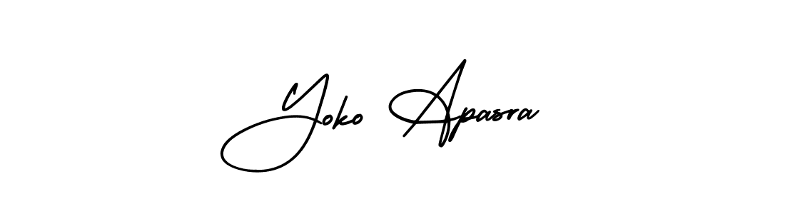 How to Draw Yoko Apasra signature style? AmerikaSignatureDemo-Regular is a latest design signature styles for name Yoko Apasra. Yoko Apasra signature style 3 images and pictures png