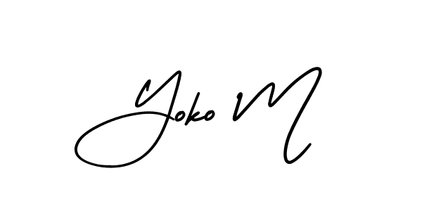 Make a beautiful signature design for name Yoko M. Use this online signature maker to create a handwritten signature for free. Yoko M signature style 3 images and pictures png