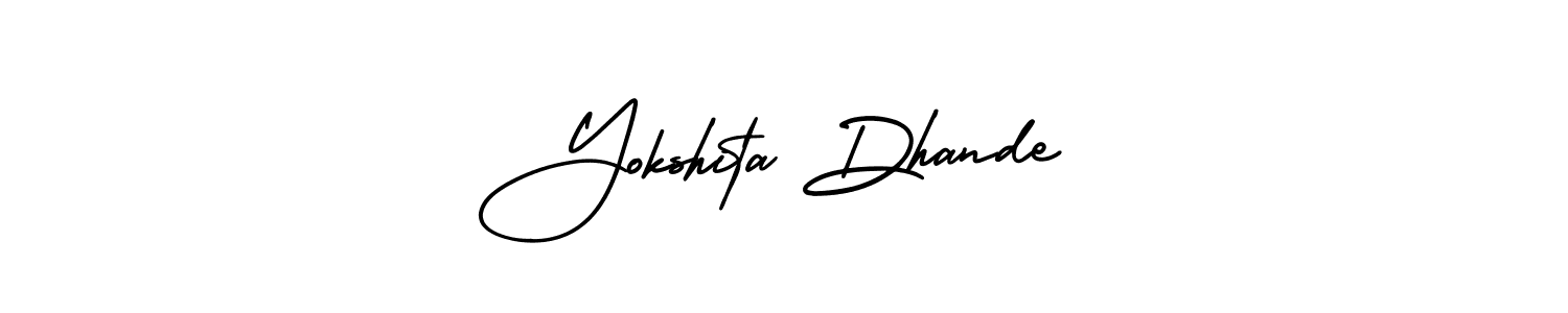 How to make Yokshita Dhande signature? AmerikaSignatureDemo-Regular is a professional autograph style. Create handwritten signature for Yokshita Dhande name. Yokshita Dhande signature style 3 images and pictures png