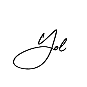 Design your own signature with our free online signature maker. With this signature software, you can create a handwritten (AmerikaSignatureDemo-Regular) signature for name Yol. Yol signature style 3 images and pictures png
