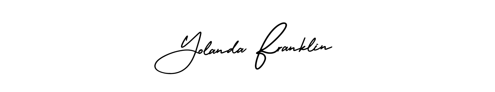 Yolanda Franklin stylish signature style. Best Handwritten Sign (AmerikaSignatureDemo-Regular) for my name. Handwritten Signature Collection Ideas for my name Yolanda Franklin. Yolanda Franklin signature style 3 images and pictures png
