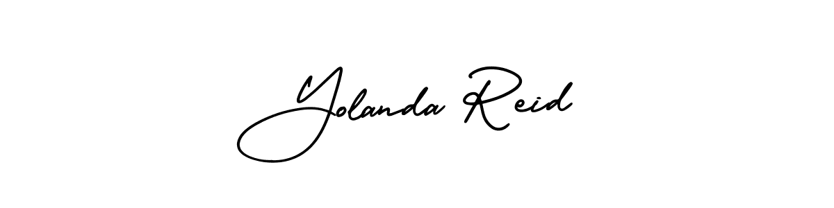Yolanda Reid stylish signature style. Best Handwritten Sign (AmerikaSignatureDemo-Regular) for my name. Handwritten Signature Collection Ideas for my name Yolanda Reid. Yolanda Reid signature style 3 images and pictures png