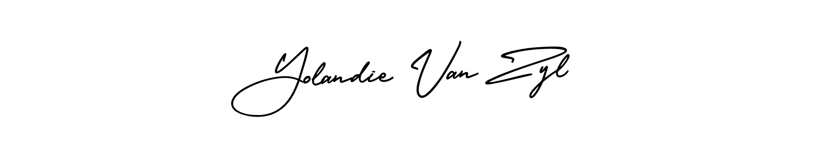 It looks lik you need a new signature style for name Yolandie Van Zyl. Design unique handwritten (AmerikaSignatureDemo-Regular) signature with our free signature maker in just a few clicks. Yolandie Van Zyl signature style 3 images and pictures png