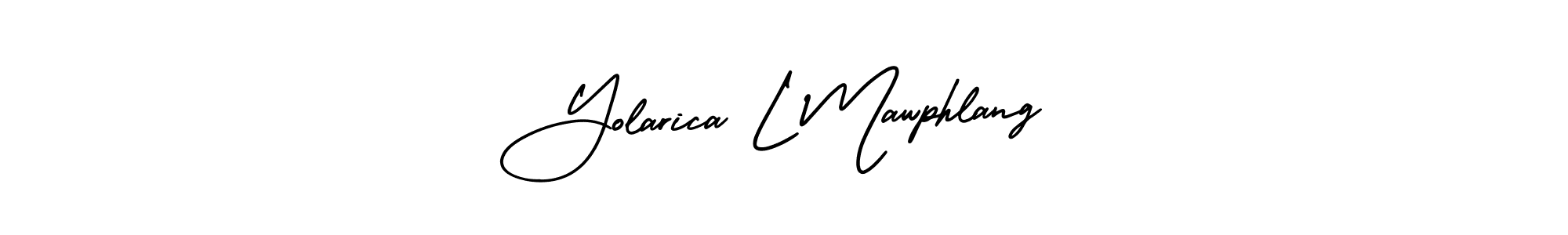 Yolarica L Mawphlang stylish signature style. Best Handwritten Sign (AmerikaSignatureDemo-Regular) for my name. Handwritten Signature Collection Ideas for my name Yolarica L Mawphlang. Yolarica L Mawphlang signature style 3 images and pictures png