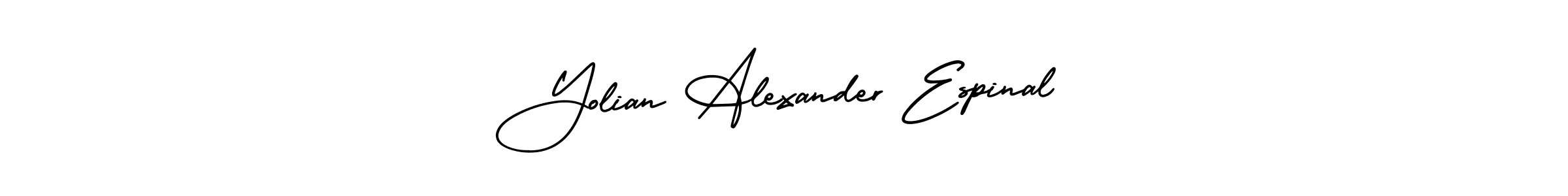 Design your own signature with our free online signature maker. With this signature software, you can create a handwritten (AmerikaSignatureDemo-Regular) signature for name Yolian Alexander Espinal. Yolian Alexander Espinal signature style 3 images and pictures png