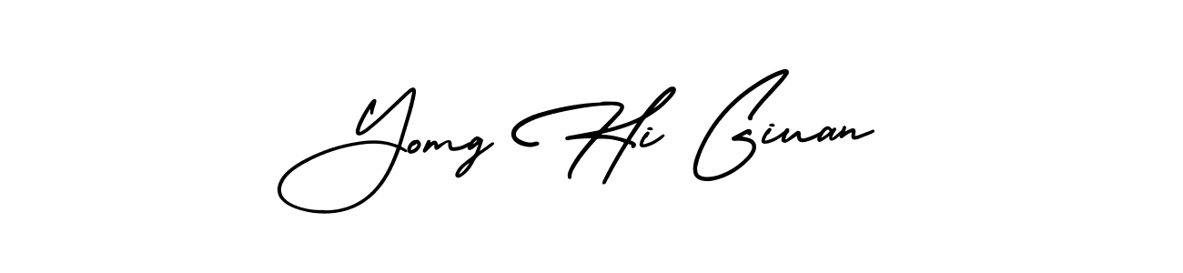 It looks lik you need a new signature style for name Yomg Hi Giuan. Design unique handwritten (AmerikaSignatureDemo-Regular) signature with our free signature maker in just a few clicks. Yomg Hi Giuan signature style 3 images and pictures png