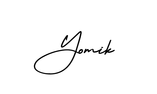 Similarly AmerikaSignatureDemo-Regular is the best handwritten signature design. Signature creator online .You can use it as an online autograph creator for name Yomik. Yomik signature style 3 images and pictures png