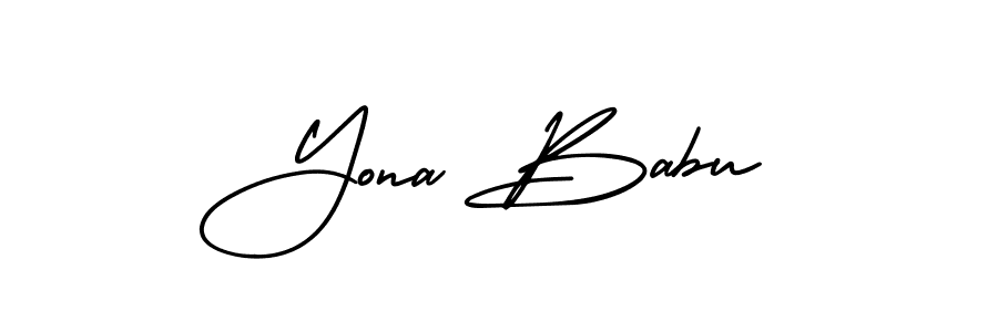 Design your own signature with our free online signature maker. With this signature software, you can create a handwritten (AmerikaSignatureDemo-Regular) signature for name Yona Babu. Yona Babu signature style 3 images and pictures png