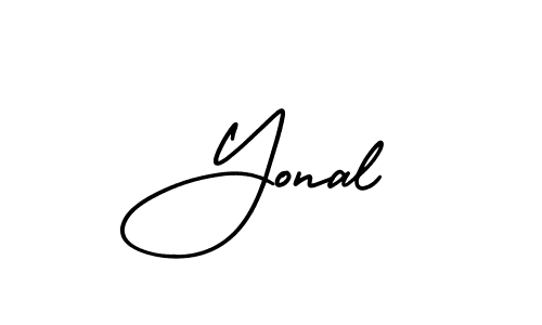 Yonal stylish signature style. Best Handwritten Sign (AmerikaSignatureDemo-Regular) for my name. Handwritten Signature Collection Ideas for my name Yonal. Yonal signature style 3 images and pictures png