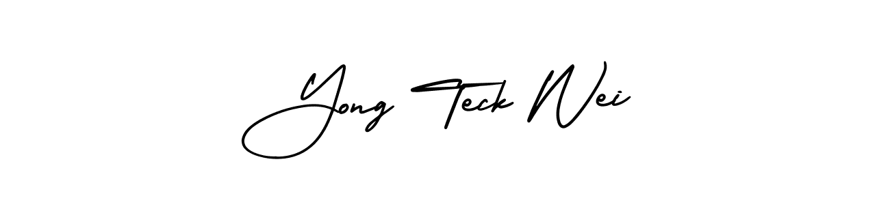 Use a signature maker to create a handwritten signature online. With this signature software, you can design (AmerikaSignatureDemo-Regular) your own signature for name Yong Teck Wei. Yong Teck Wei signature style 3 images and pictures png